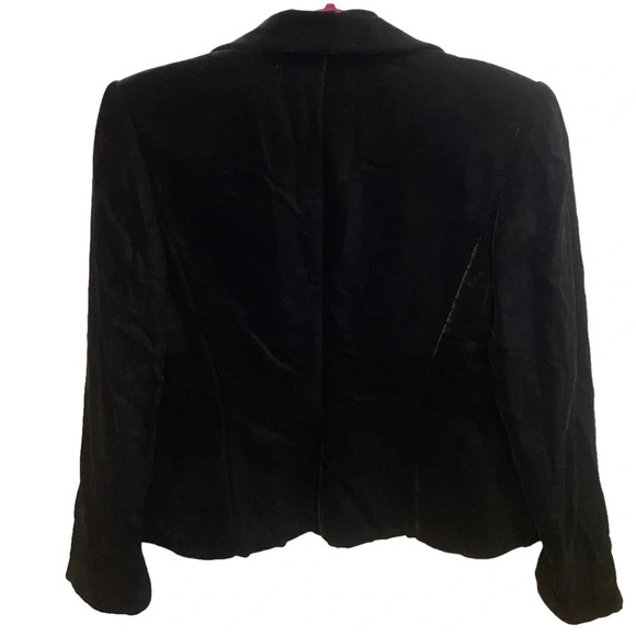 Vintage Trussardi Black Velour Blazer Jacket Closet Staple Classic - Picture 9 of 10